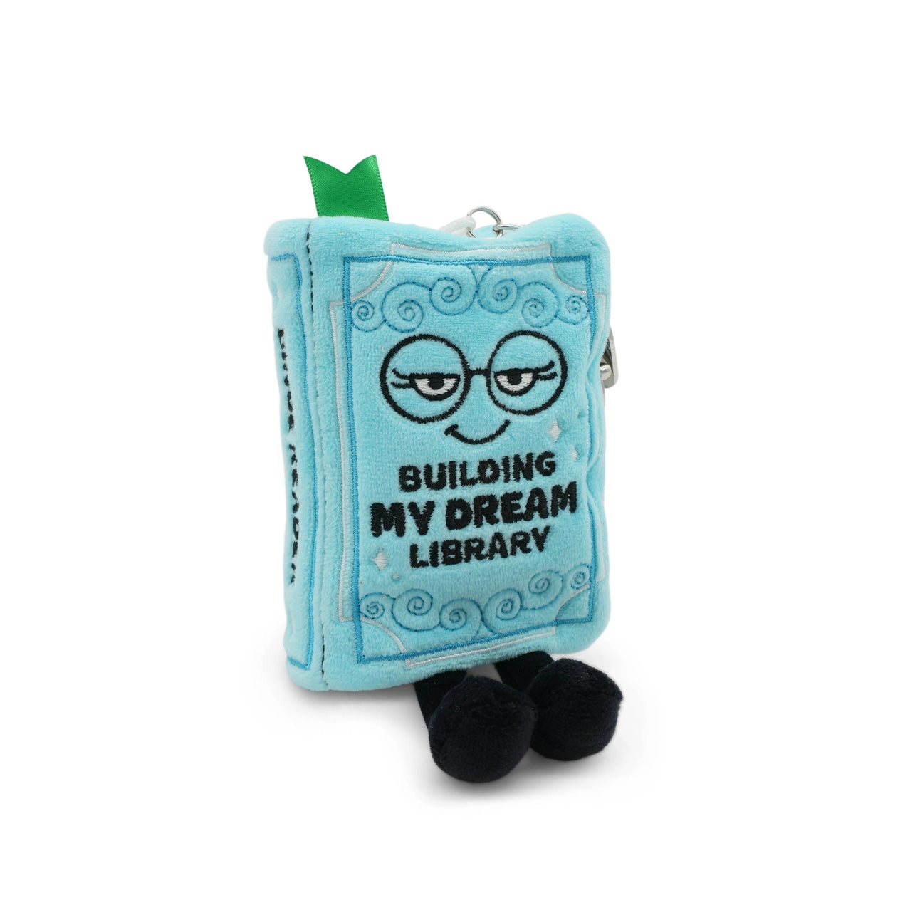 Book Plush Bag Charm - Building My Dream Library