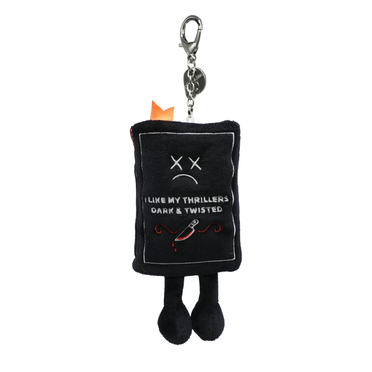 Book Plush Bag Charm - I Like My Thillers Dark & Twisted