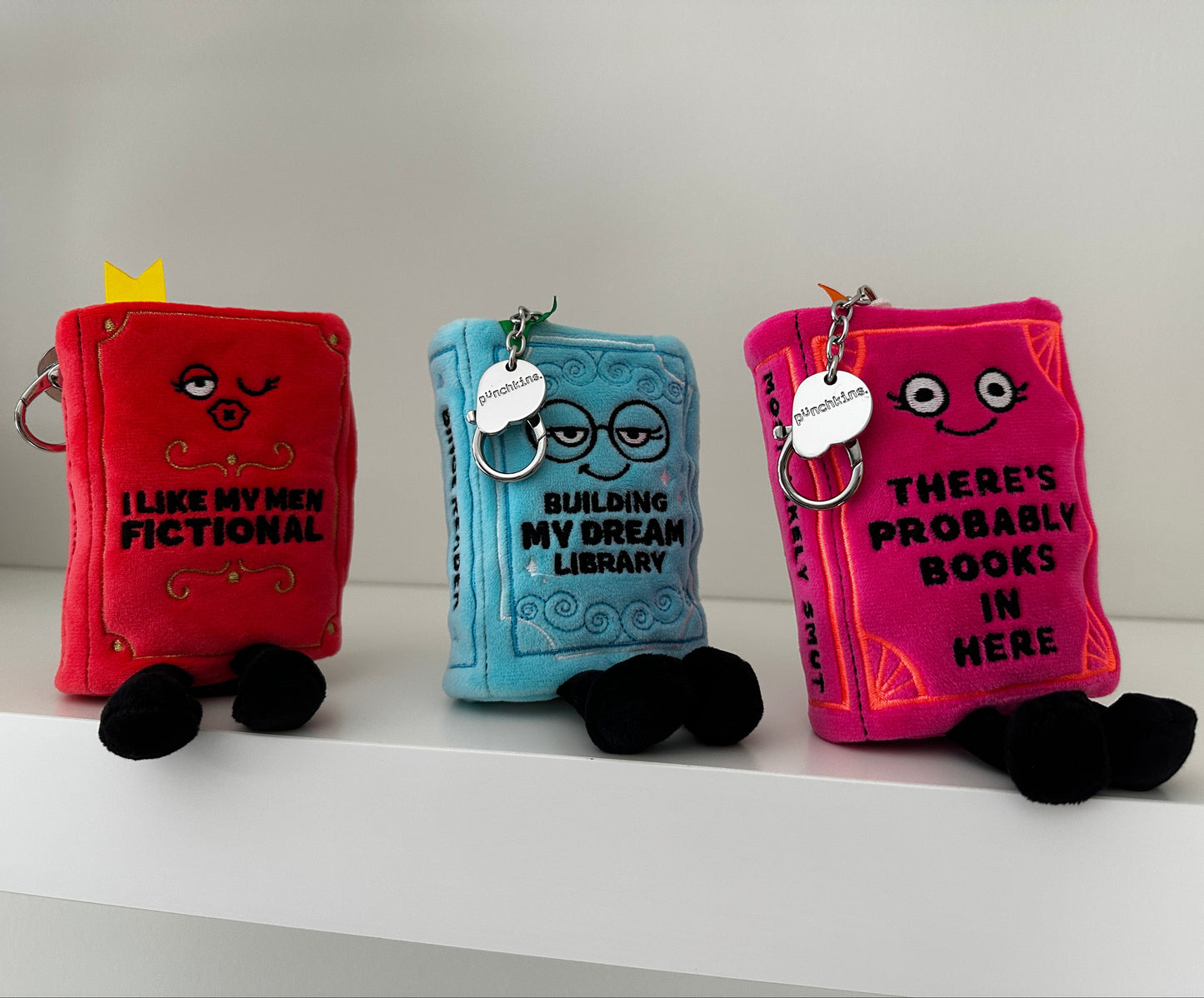 Book Plush Bag Charm - There's Probably Books in Here