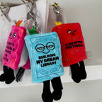Book Plush Bag Charm - Building My Dream Library
