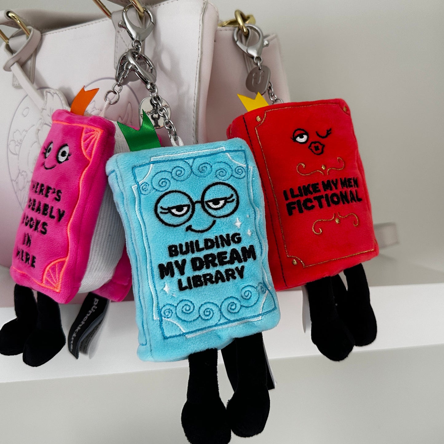 Book Plush Bag Charm - There's Probably Books in Here