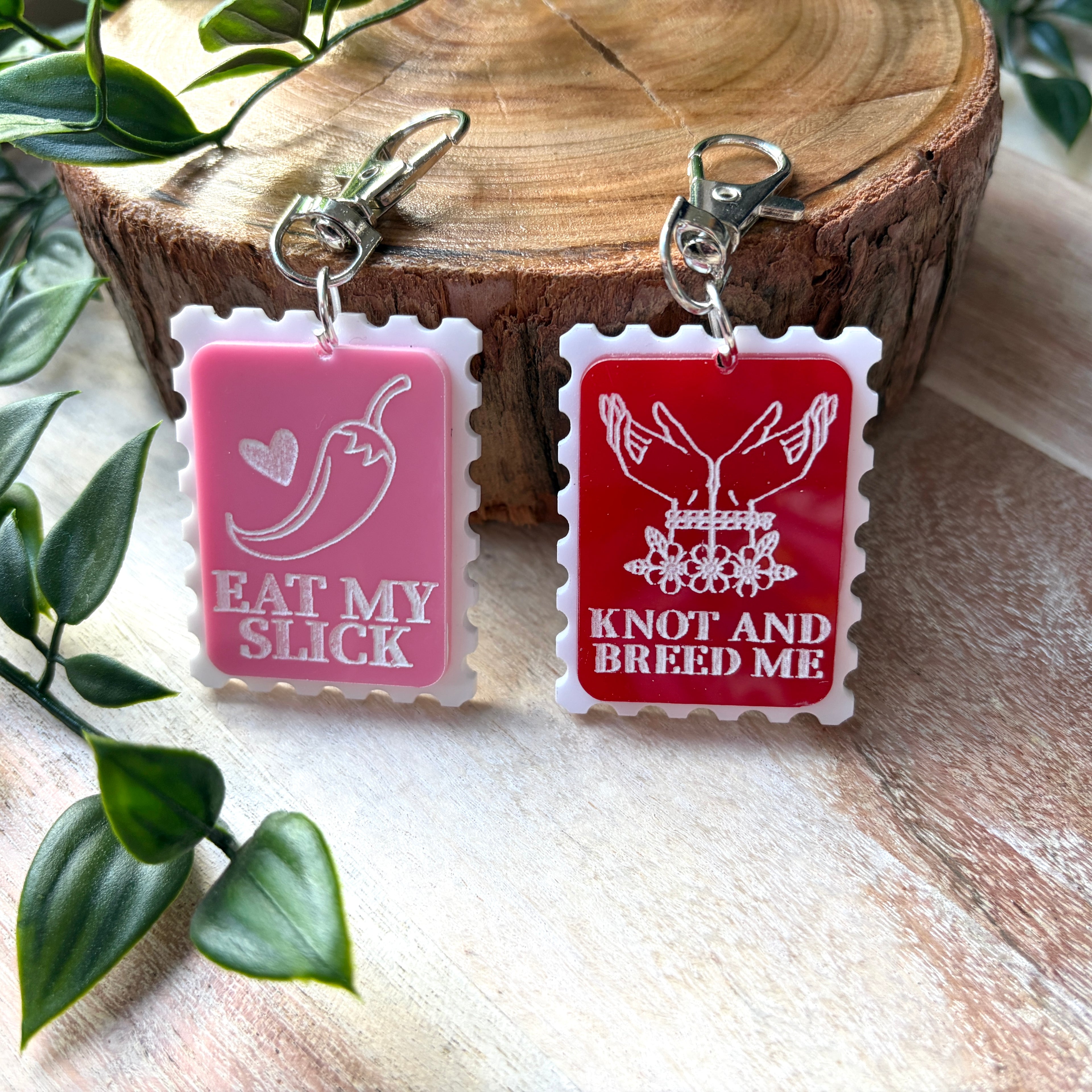 Book Stamp Keychains