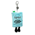 Book Plush Bag Charm - Building My Dream Library